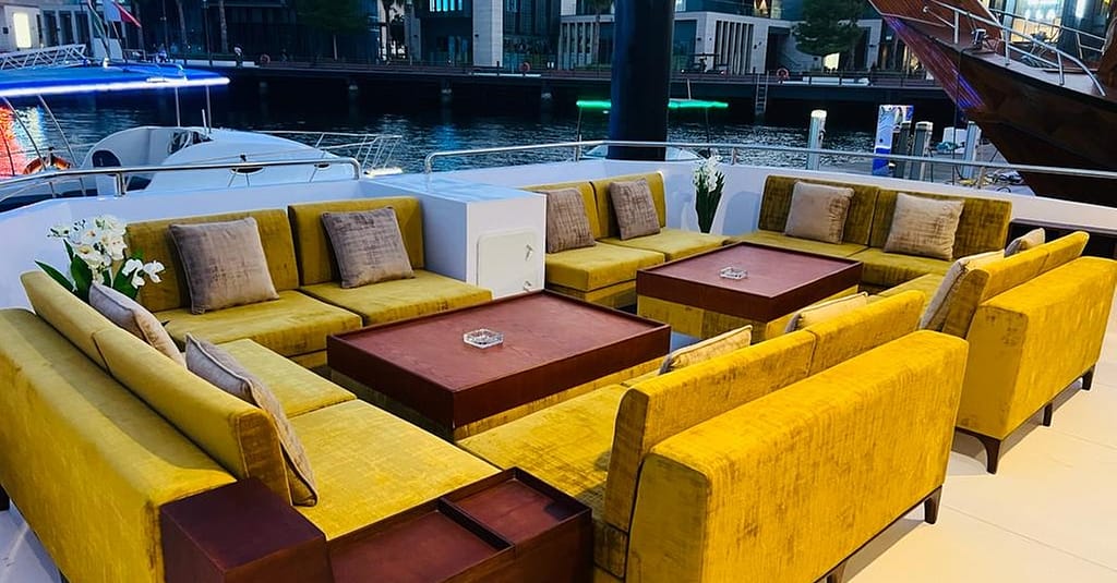 Dine, Dance, And Delight: Dubai Canal Dinner Dhow Cruise Dubai restaurants Shop Online at Dubai Trades 17