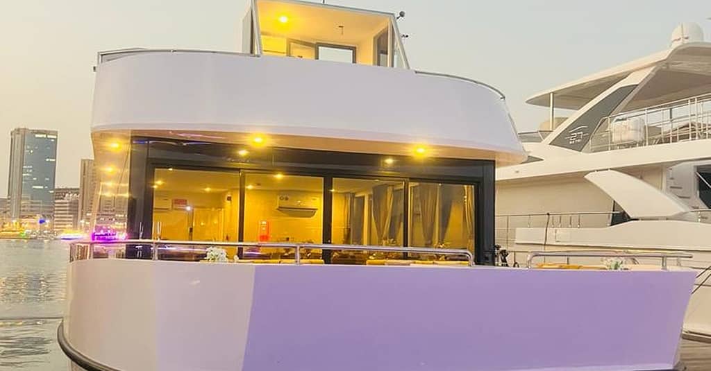 Dine, Dance, And Delight: Dubai Canal Dinner Dhow Cruise Dubai restaurants Shop Online at Dubai Trades 18