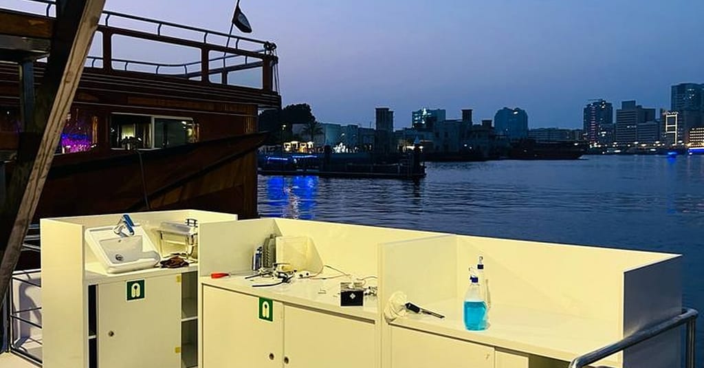 Dine, Dance, And Delight: Dubai Canal Dinner Dhow Cruise Dubai restaurants Shop Online at Dubai Trades 6