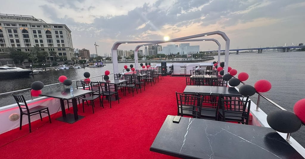 Dubai Canal Dhow Dinner Cruise With Soft Beverages And Live Shows Dubai restaurants Shop Online at Dubai Trades 5