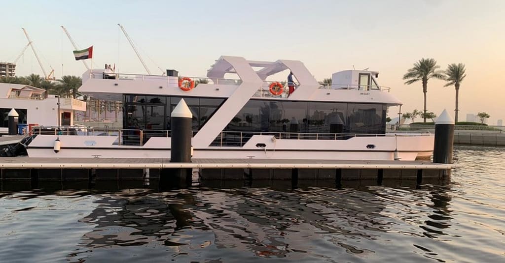 Dubai Canal Dinner Cruise With Soft Drinks! Dubai activities Shop Online at Dubai Trades 2