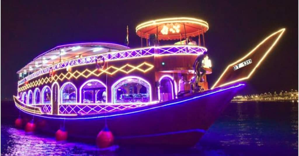 Dubai Marina Dinner Dhow Cruise For Child (Aed 129) & Adult (Aed 149) Dubai restaurants Shop Online at Dubai Trades 7