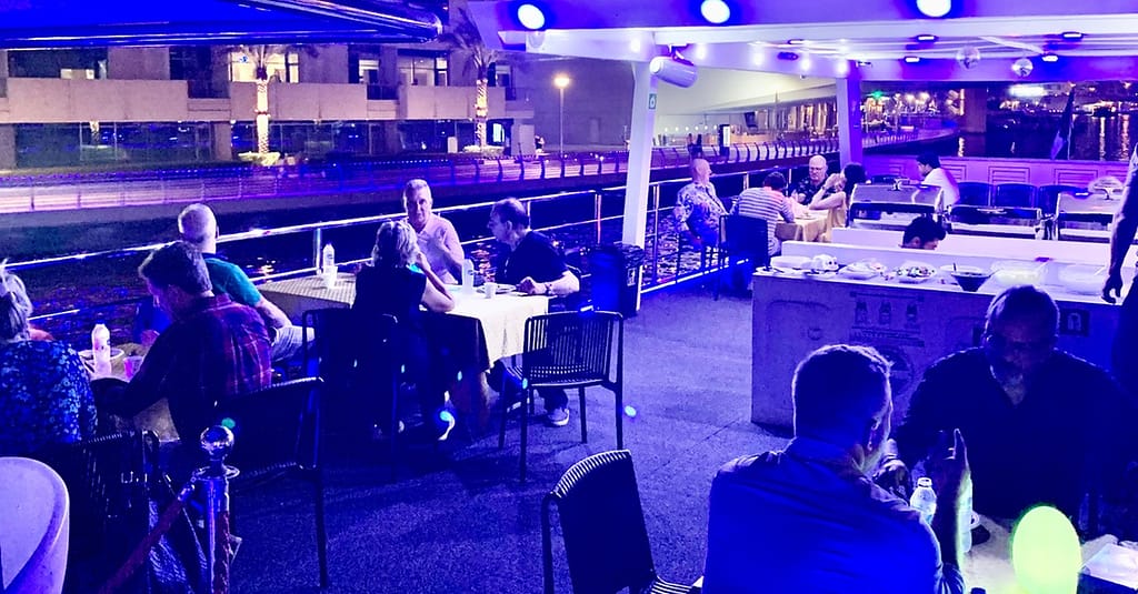 Embark On Dubais Starlit Marina Sunset/Diner Cruise For 4 People Dubai restaurants Shop Online at Dubai Trades 11
