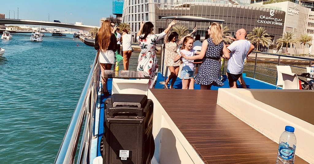 Embark On Dubais Starlit Marina Sunset/Diner Cruise For 4 People Dubai restaurants Shop Online at Dubai Trades 5