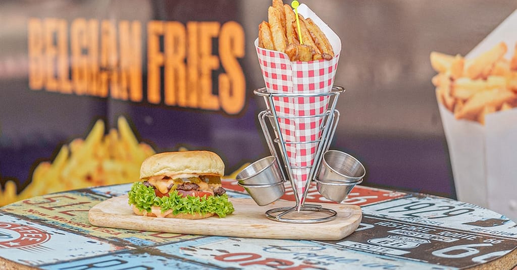 Enjoy A Burger With Belgian Fries And Beverage Dubai restaurants Shop Online at Dubai Trades 3