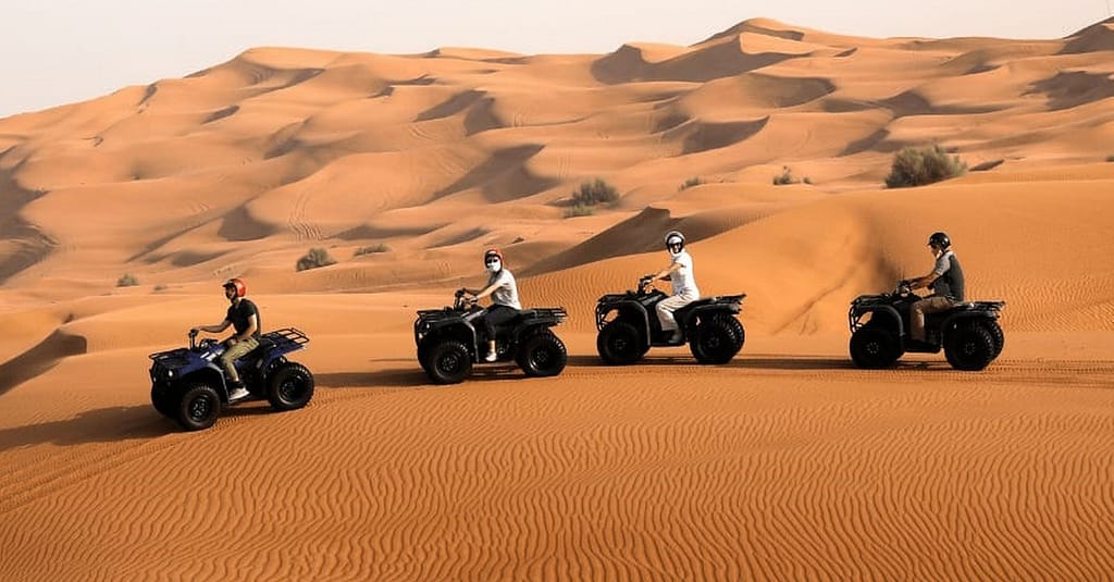 Enjoy A Thrilling Desert Safari With Quad Ride W/ Home Or Hotel Pickup Sharjah & N. Emirates package Shop Online at Dubai Trades 3