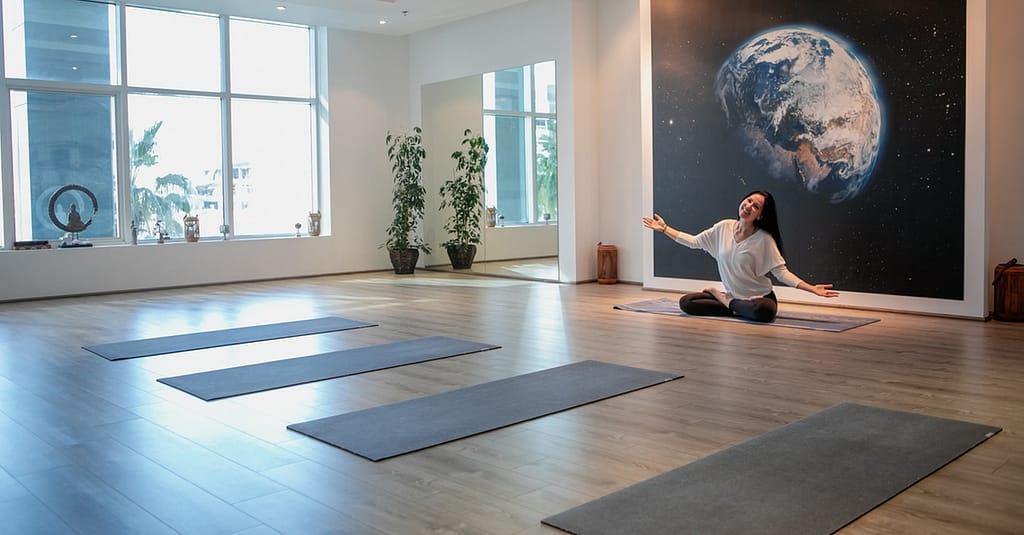 Find Tranquility With One/Five Yoga Sessions Or One Month Open Pass Abu Dhabi other Shop Online at Dubai Trades 9