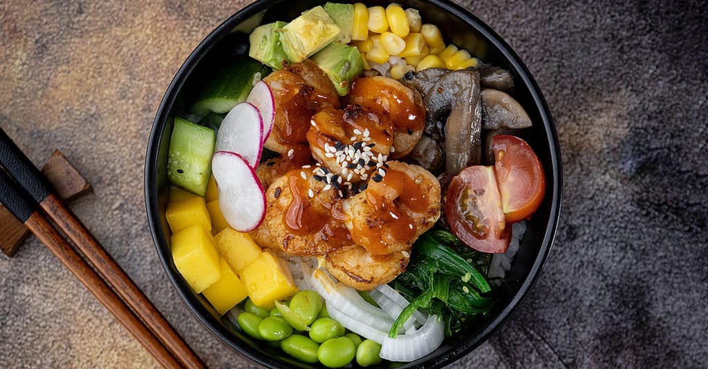 For 1,2 Or 4: Choice Of Poke Bowl 24oz W/ Classic Ice Tea Abu Dhabi restaurants Shop Online at Dubai Trades 11