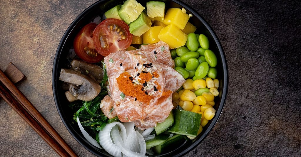 For 1,2 Or 4: Choice Of Poke Bowl 24oz W/ Classic Ice Tea Abu Dhabi restaurants Shop Online at Dubai Trades 5