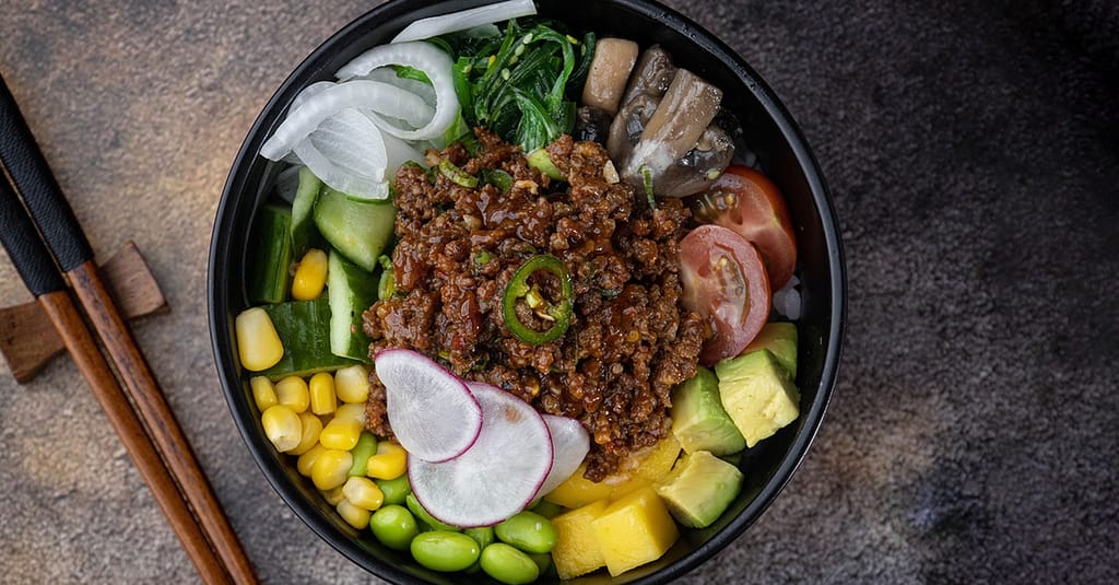 For 1,2 Or 4: Choice Of Poke Bowl 24oz W/ Classic Ice Tea Abu Dhabi restaurants Shop Online at Dubai Trades 7