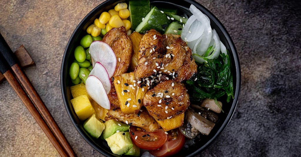 For 1,2 Or 4: Choice Of Poke Bowl 24oz W/ Classic Ice Tea Abu Dhabi restaurants Shop Online at Dubai Trades 10