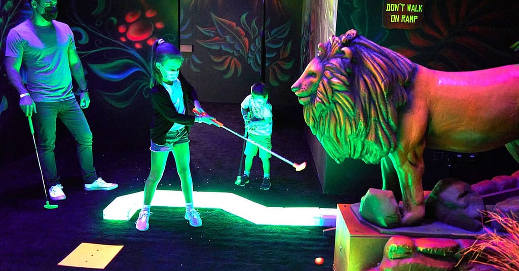 Glow Golf Experience At Mystic Golf By Tr88house @Bluewaters Island Dubai activities Shop Online at Dubai Trades 2