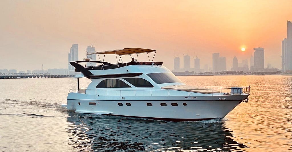 New 75ft Yacht Silver Queen V Up To 30pax For 1, 2, 3, Or 4-Hour Dubai activities Shop Online at Dubai Trades 2