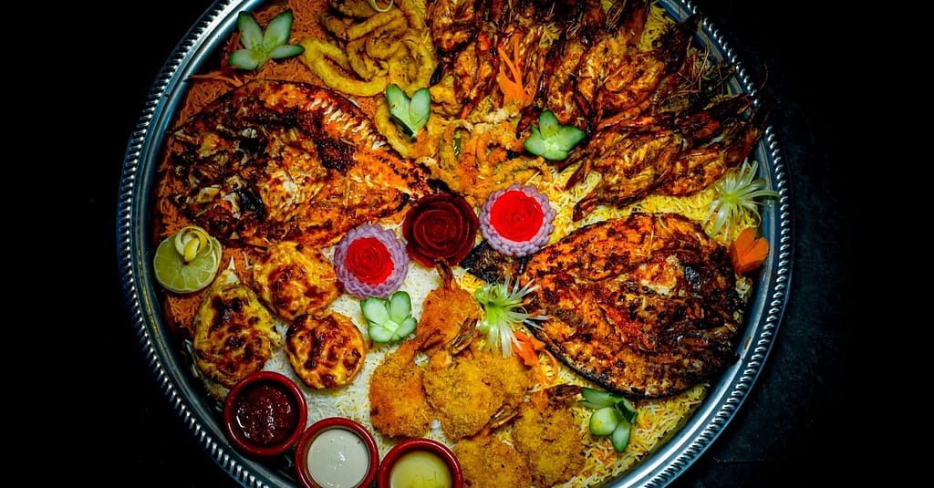 Satisfy Your Cravings With Golden Or Silver Seafood Platter! Dubai restaurants Shop Online at Dubai Trades 3
