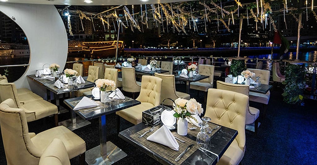 Marina Dinner Cruise On A Luxury Yacht Dubai restaurants Shop Online at Dubai Trades 8