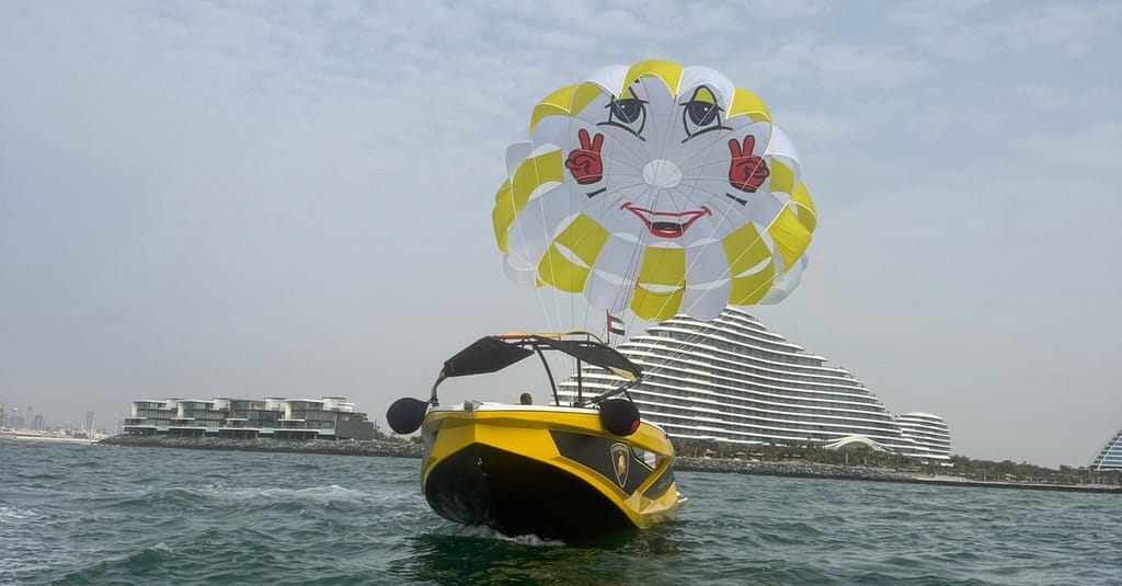 Soar Above Dubais Coastline With 30-Minute Parasailing For One Or Two Dubai activities Shop Online at Dubai Trades 2