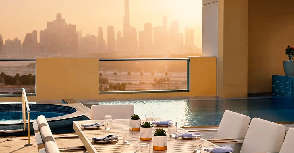 Sunday Rooftop Brunch W/ Bottomless Soft Beverages At Marriott Hotel Dubai restaurants Shop Online at Dubai Trades 11