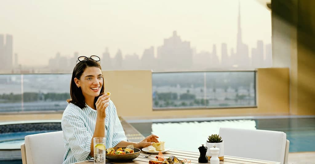 Sunday Rooftop Brunch W/ Bottomless Soft Beverages At Marriott Hotel Dubai restaurants Shop Online at Dubai Trades 6