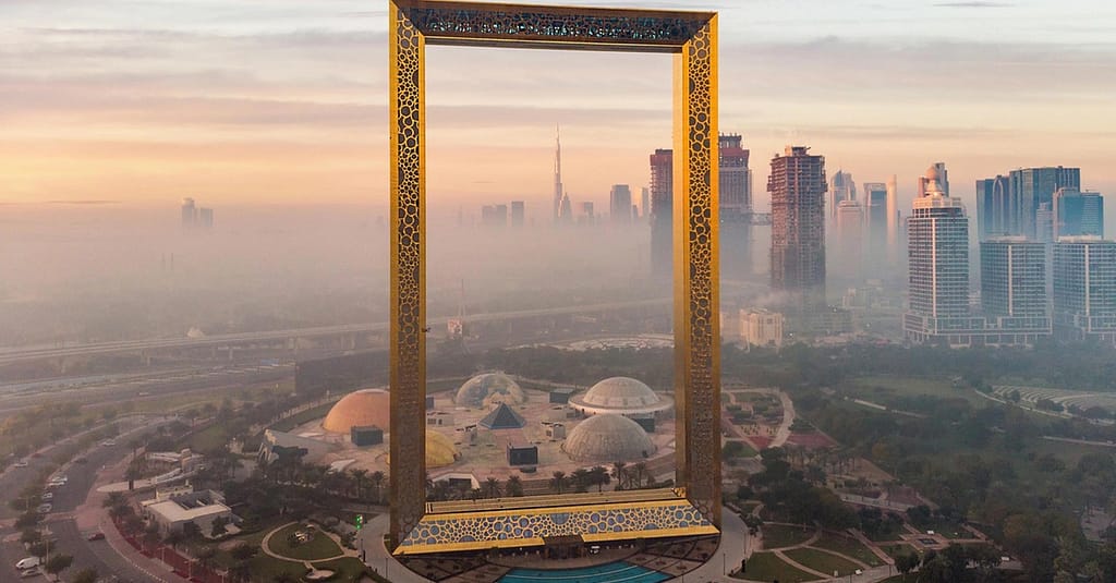 Visit Dubai Frame W/ Lost Chamber Aquarium, Dubai Aquarium & Img World Dubai package Shop Online at Dubai Trades 4