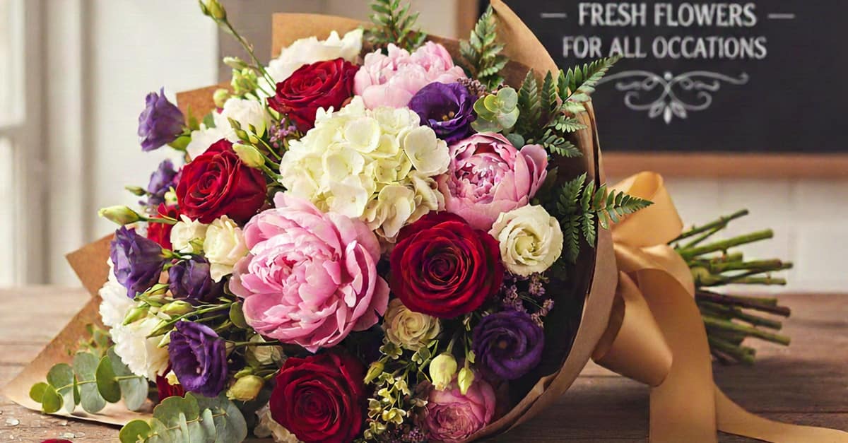 Handcrafted Rose Bouquets, 12 To 100 Roses Choice Of Color Shop Online at Special Price from Dubai Trades 2