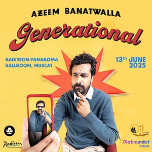 Azeem Banatwalla Stand up comedy in Muscat – Comedy Events Comedy Events Shop Online at Dubai Trades
