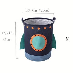 1 Large Foldable Cartoon Storage Basket For Office, Bedroom, Bathroom And Laundry Room – Pe Coating, Canvas Laundry Basket Features A Fun Space , Laundry Baskets Home & Kitchen Shop Online at Dubai Trades