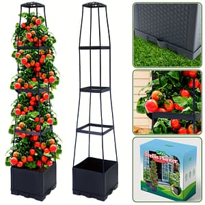 1 Pack 57 Inch Tomato Planting Box With Trellis, Self Watering, Tomato Cage With Ladder Trellis, Climbing Plants, Yard, Garden, Indoor, Outdoor. Gardening & Lawn Care Shop Online at Dubai Trades 2