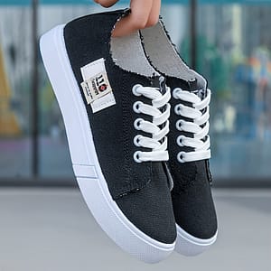 1 Pair Of Light Blue Sneakers For Women – Breathable Low-top Casual Shoes With White Rubber Sole, Round Toe, And Stylish Design, Casual Attire Canvas Shoe Shop Online at Dubai Trades