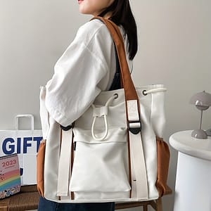 1 Piece Large Capacity Nylon Tote Handbag For Women Black Shoulder Bag Casual Purses Student School Crossbody Bags Clothing, Shoes & Jewelry Shop Online at Dubai Trades