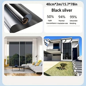 1 Piece Of Glass Sticker Heat Insulation Film, Anti-peeping Sunshade Window Film, Anti-ultraviolet Shading Film, Balcony -way Sticker Film Adhesive Tapes Shop Online at Dubai Trades