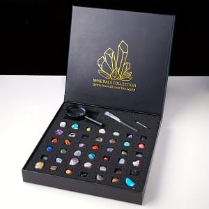 1 Set 43pcs Natural Crystal Crushed Stone Children Teaching Science Set Natural Stone Gift Box Christmas Birthday New Year Gifts Clothing, Shoes & Jewelry Shop Online at Dubai Trades