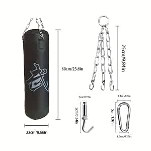 1 Set 60cm Hanging Boxing Sandbag, Martial Arts Combat Training Sandbag, Equipped With Hooks And Stainless Steel Chains – Boxing Shop Online at Dubai Trades