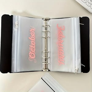 1 Set A6 Binder Monthly Budget Book,cash/bill Metal Zipper Bag Wallet Organizer,12 Monthy Envelop Organizer Cash & Expense Envelopes Shop Online at Dubai Trades