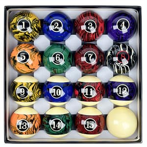 1 Set Of 16 Marble Pattern Standard Size 57.2mm Pool Dream Balls Black And White Available Billiard Balls Shop Online at Dubai Trades
