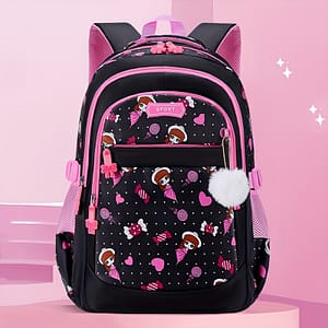 1 Student School Bag, Backpack, Lightweight Back-protecting Backpack, Large Capacity, Lightweight, Plush Pendant, A Gift For Of Season Backpacks Shop Online at Dubai Trades