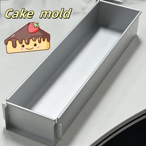 1-pack Aluminum Oblong Cake Pan For Tiramisu, Cheesecake, Mousse – Christmas Baking Mold With Fixed Base, Manual , Kitchen Tool Bakeware Shop Online at Dubai Trades
