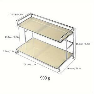 1-tier Style Acrylic Vanity Organizer – Sleek Black Countertop Display Rack For Cosmetics, Perfumes, & Water Cup Storage – Ideal For Bathroom, Living Room, Or Entryway Decor Bath Shop Online at Dubai Trades 2