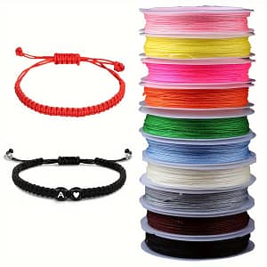 10 Nylon Cord Set – Chinese Knotting Thread For Making, Inelastic Beading For Bracelets, Necklaces, Anklets – Mixed Arts, Crafts & Sewing Shop Online at Dubai Trades