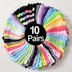 10 Pairs Socks, Soft & Comfy Ankle Socks For Gifts, Women’s Stockings & Hosiery Accessories Shop Online at Dubai Trades