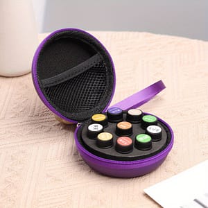 10-compartment Essential Oil Storage Bag Pu Waterproof Portable Small Round Bag With Handle Bags & Cases Shop Online at Dubai Trades