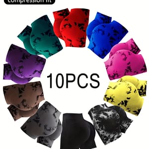 10-pack Tie Dye Shorts For Women, Elegant Polyamide Knit Fabric, High Stretch Skinny Shorts, , 90% Polyamide 10% Elastane, 310g/m², Set Clothing Shop Online at Dubai Trades
