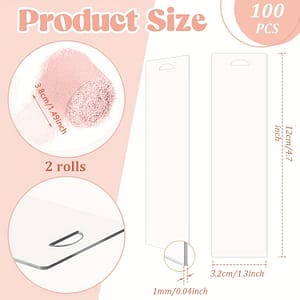 100pcs 2d Set Rectangular Acrylic Blank Bookmarks With 2 Rolls Of Light Pink Ribbon For Gift Tags Diy Crafts Exquisite Party Gifts Small Cards Book Covers & Book Accessories Shop Online at Dubai Trades 2