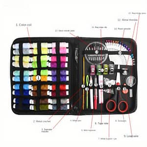 100pcs Deluxe Sewing Kit With 30 Vibrant Thread Colors – Portable & Set With Scissors, Needles, Pins & More – Ideal For Quick Repairs & Travel Projects Arts, Crafts & Sewing Shop Online at Dubai Trades 2