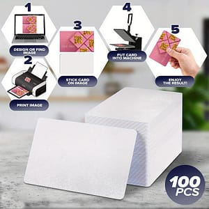100pcs Premium Aluminum Business Cards – Customizable & Printable, Smudge- For Professional Business Cards Shop Online at Dubai Trades