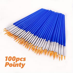 100pcs/pack Flat Or Pointy Nylon Painting Brushes For All Purpose Oil Watercolor Painting Artist Professional Kits. Arts, Crafts & Sewing Shop Online at Dubai Trades