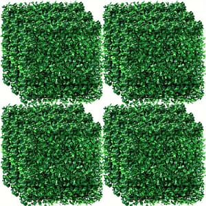 10/20pcs Boxwood Panels – Realistic Greenery Backdrop For Patio Fencing And Home Decor Artificial Plants & Flowers Shop Online at Dubai Trades