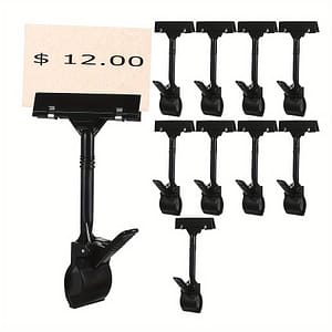 10pcs Adjustable Clip-on Sign Holders – Double Head, Rotating Display For Price Tags & Merchandise In Stores, Supermarkets, And Exhibitions Displayware & Signage Shop Online at Dubai Trades