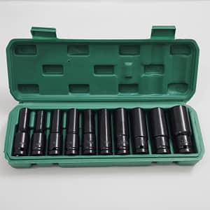 10pcs High-carbon Steel Socket Set, 8-24mm – Impact Wrench Adapter Kit For Auto Repair & Diy Projects With Convenient Storage Case Business, Industry & Science Shop Online at Dubai Trades