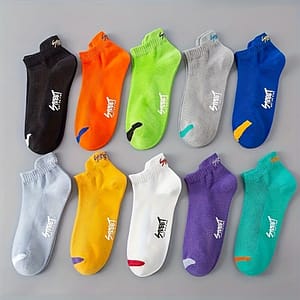 10pcs Men’s Breathable Mesh Ankle Socks – Soft, Sweat-wicking & Comfortable For Sports & Outdoor Activities Clothing Shop Online at Dubai Trades