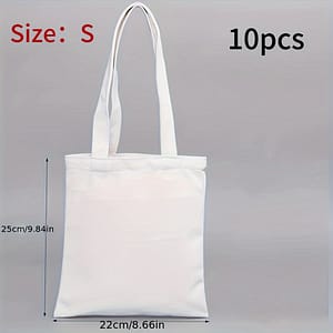 10pcs, Minimalist White Blank Hand-held Canvas Bag With Painting, Sewing, Stickers, Handmade Diy Canvas Bag, Picnic Packing Bag, Daily Attendance Handbag, Party Gift Bag Boxes & Bags Shop Online at Dubai Trades